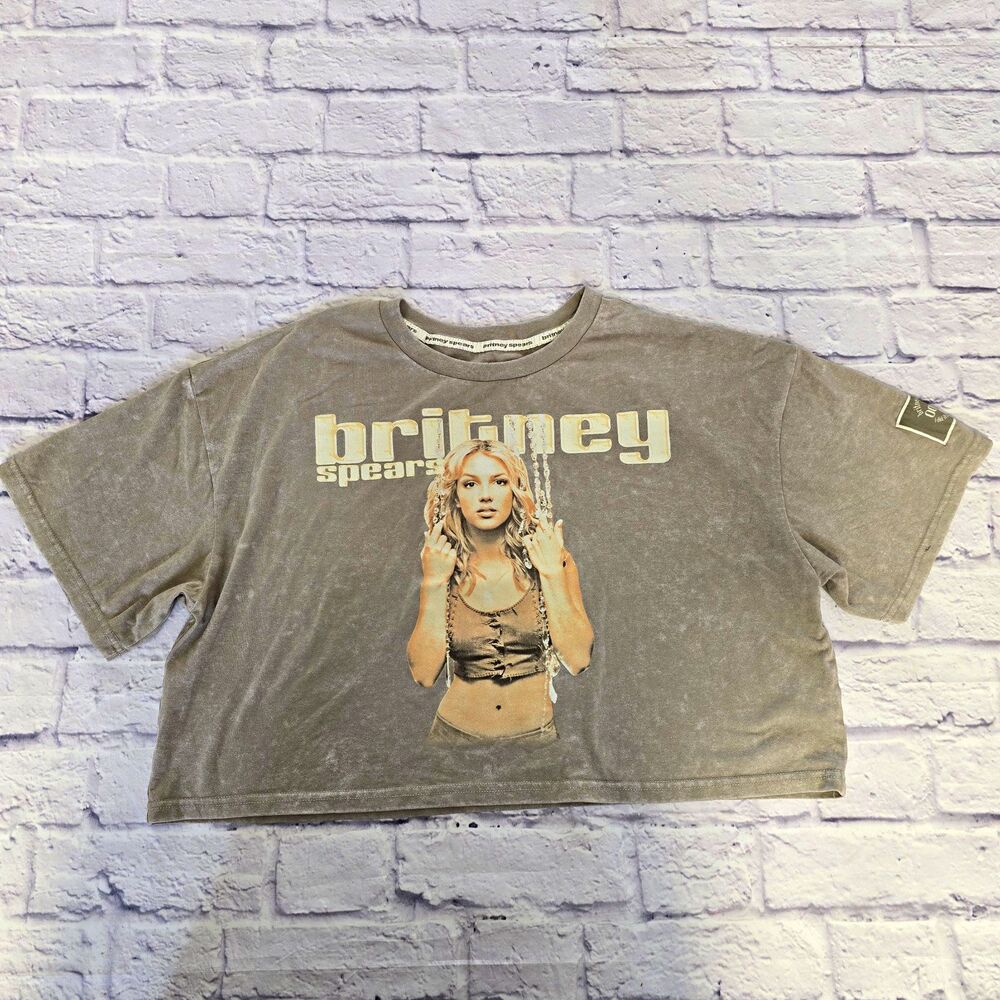 Britney Spears Oops I Did It Again Tour 2000 Graphic Crop Top Small L